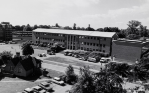 Photographs of exterior views of the JJ Thomson Physical Laboratory, on Whiteknights Campus [Undated]