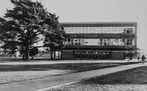 Photographs of exterior views of the Library on Whiteknights campus [Undated]