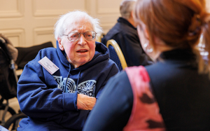 John Grainger at the Alumni Afternoon Tea for the Centenary Community Festival