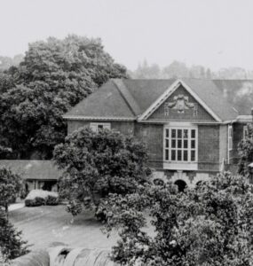 A view of London Road campus from the ‘Old Red Building’ showing the Memorial Tower and the Library