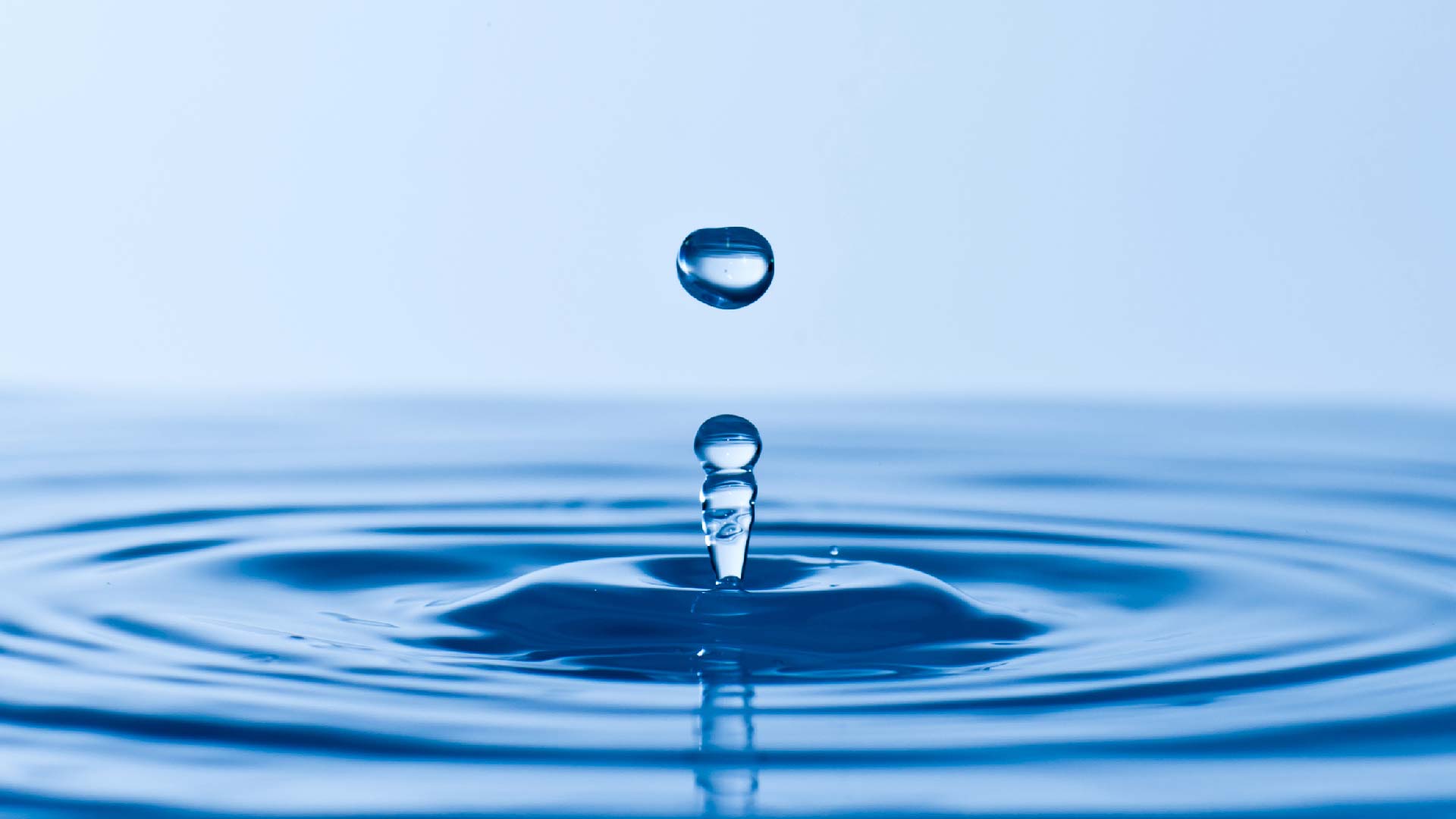 Splash droplet of water