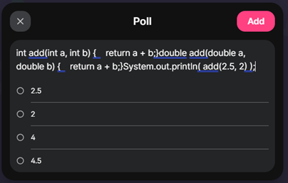Padlet & STEM notation: How can you make polls with a program source code on Padlet?