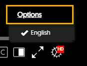 Video Captions menu Options item highlighted.