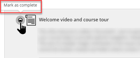 Marking documents, files and links as complete.
