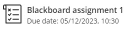 A Blackboard assignment