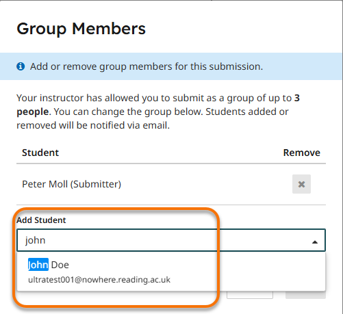 Searching for a fellow group member. 