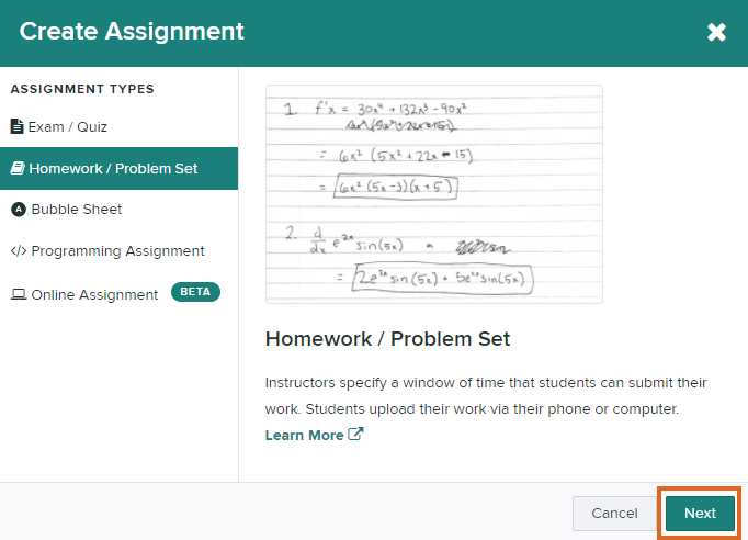 Gradescope Setting Up A Homework Problem Set Assignment Blackboard Help For Staff University Of Reading