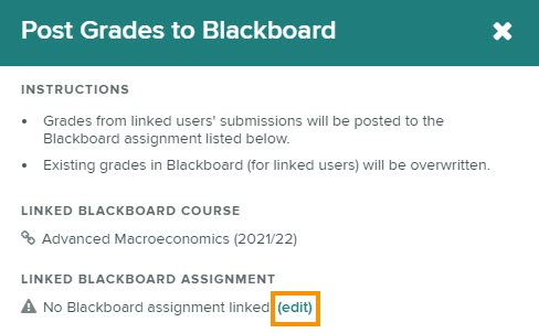 Post Grades - Link To Blackboard - Blackboard Help For Staff ...