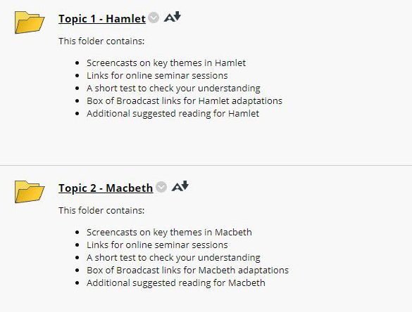 Folders & Items - Technology Enhanced Learning