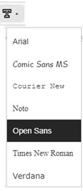 screenshot of Ultra editor text formatting options Fonts