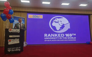 Robert Van de Noort presenting at the Beijing Alumni Reception