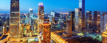 Beijing skyline at night