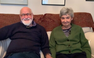 Martin and Verity smiling at the camera