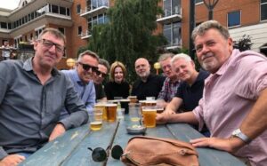 Mark and his friends at their reunion