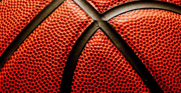 Close-up image of a basketball