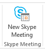 New Skype Meeting Button