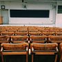 A large lecture theatre viewed form the back