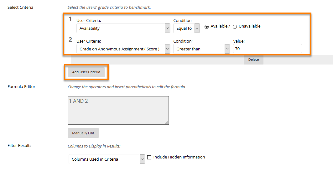 Adding multiple criteria to the custom filter