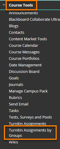 Course tools menu