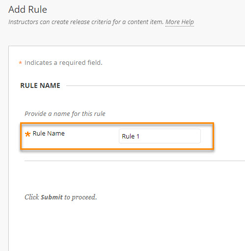 Add rule screen