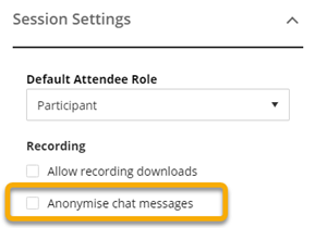 Blackboard Collaborate Anonymise Chat Messages In A Recording Blackboard Help For Staff University Of Reading