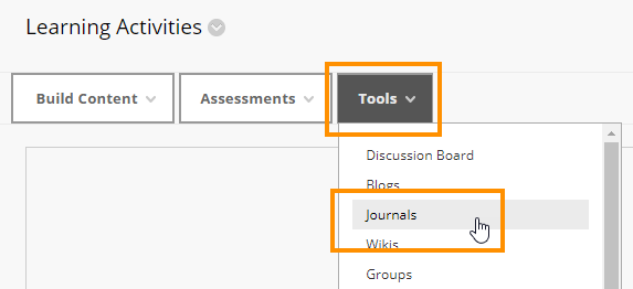 Create content link to a Journal