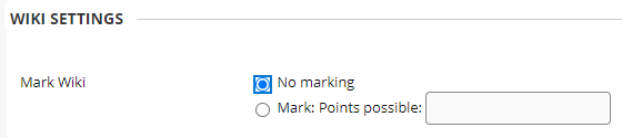 Enable Wiki marking