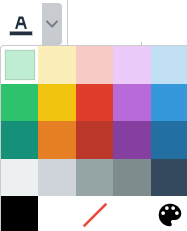 Text colour icon with colour pallet
