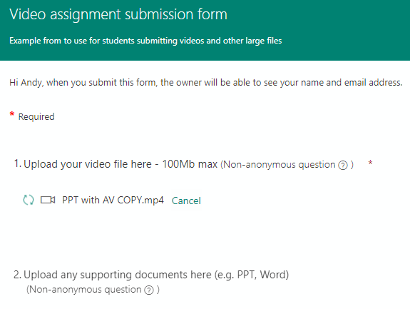 Form submission in progress
