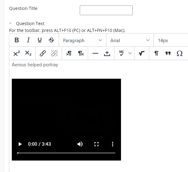 Media file in content editor