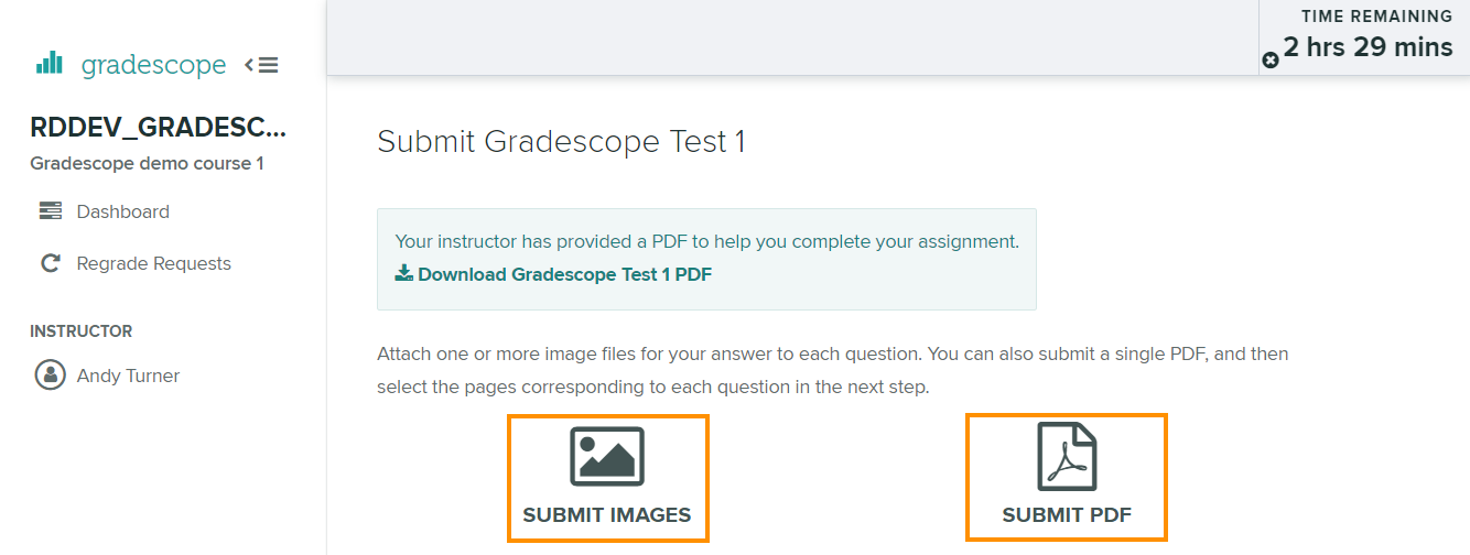 Submit image or PDF