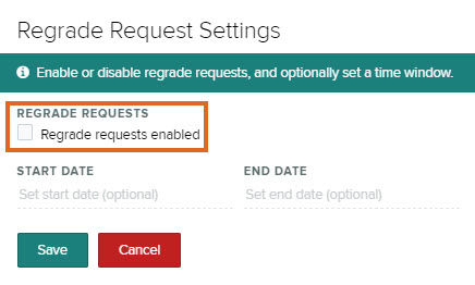 Disable Regrade Requests