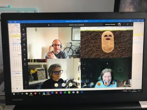 Photo of TEL staff meeting online 