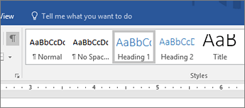 styles in Word