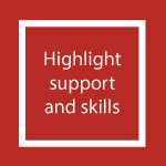 icon: highlight support and skills