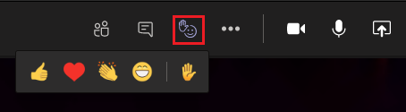 In meeting reaction icons