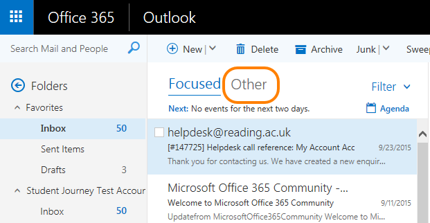 How do you change the view of your emails in outlook