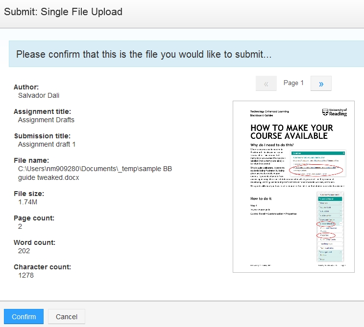 how to submit an assignment in turnitin