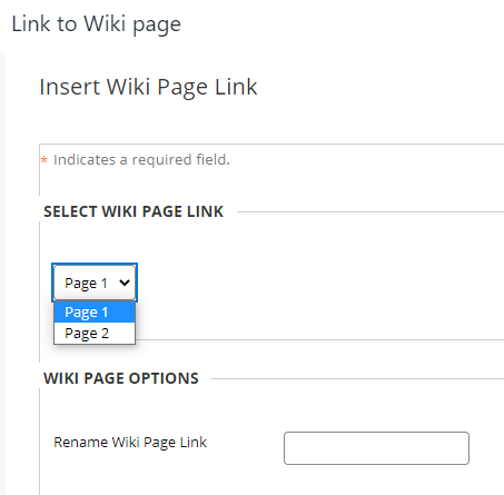 Choose wiki page to link to