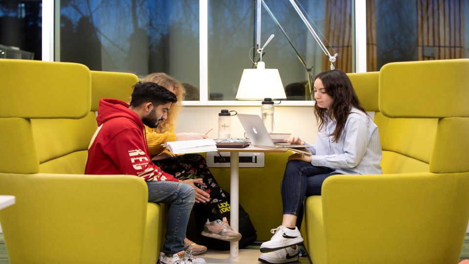 Students in new UoR library