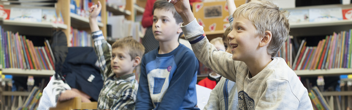 Children taking part in research.