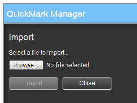 QuickMark Manager Close