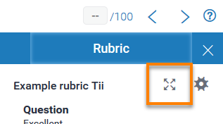 Expand Rubric Button