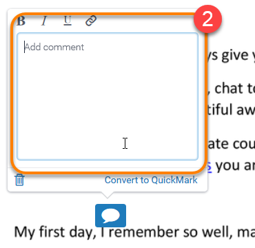 Type your comment box