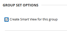 Add Smart view check box