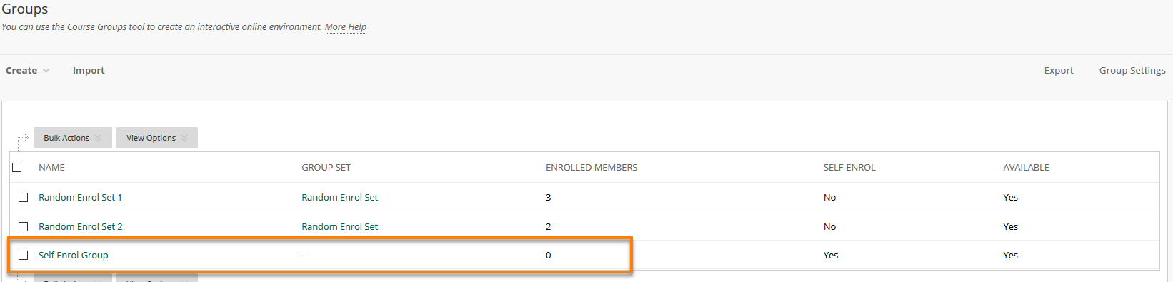 Showing self enrol group in Groups page