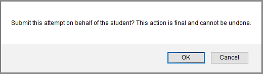 Submit attempt message