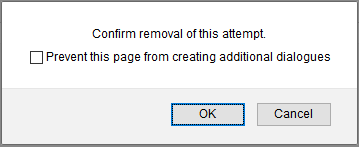 Clear Attempt message