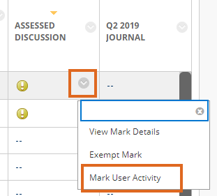 Mark User Activity
