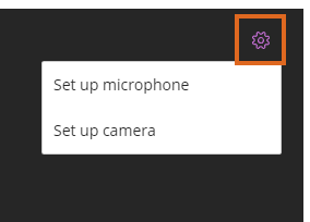 Set up microphone and camera